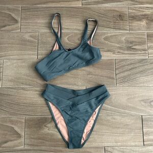 J. Crew Two Piece Ribbed Bikini Set | Size S